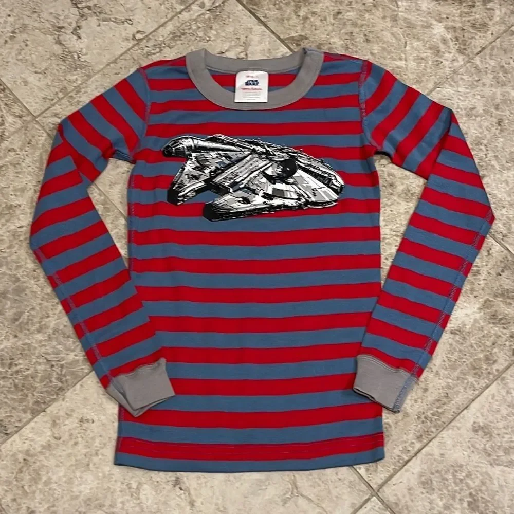 Hanna Andersson Disney Star Wars Stripe Long John Pajamas PJ Top 130